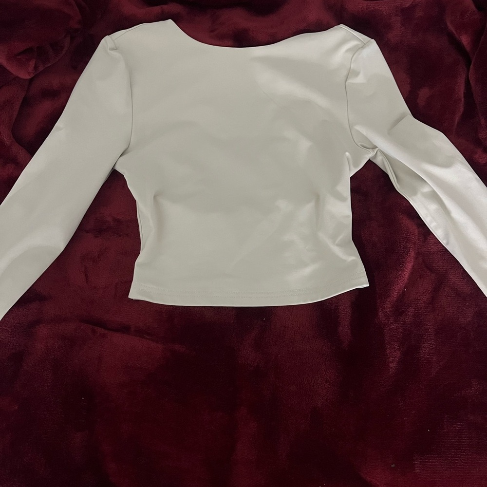 Beige XS open back top